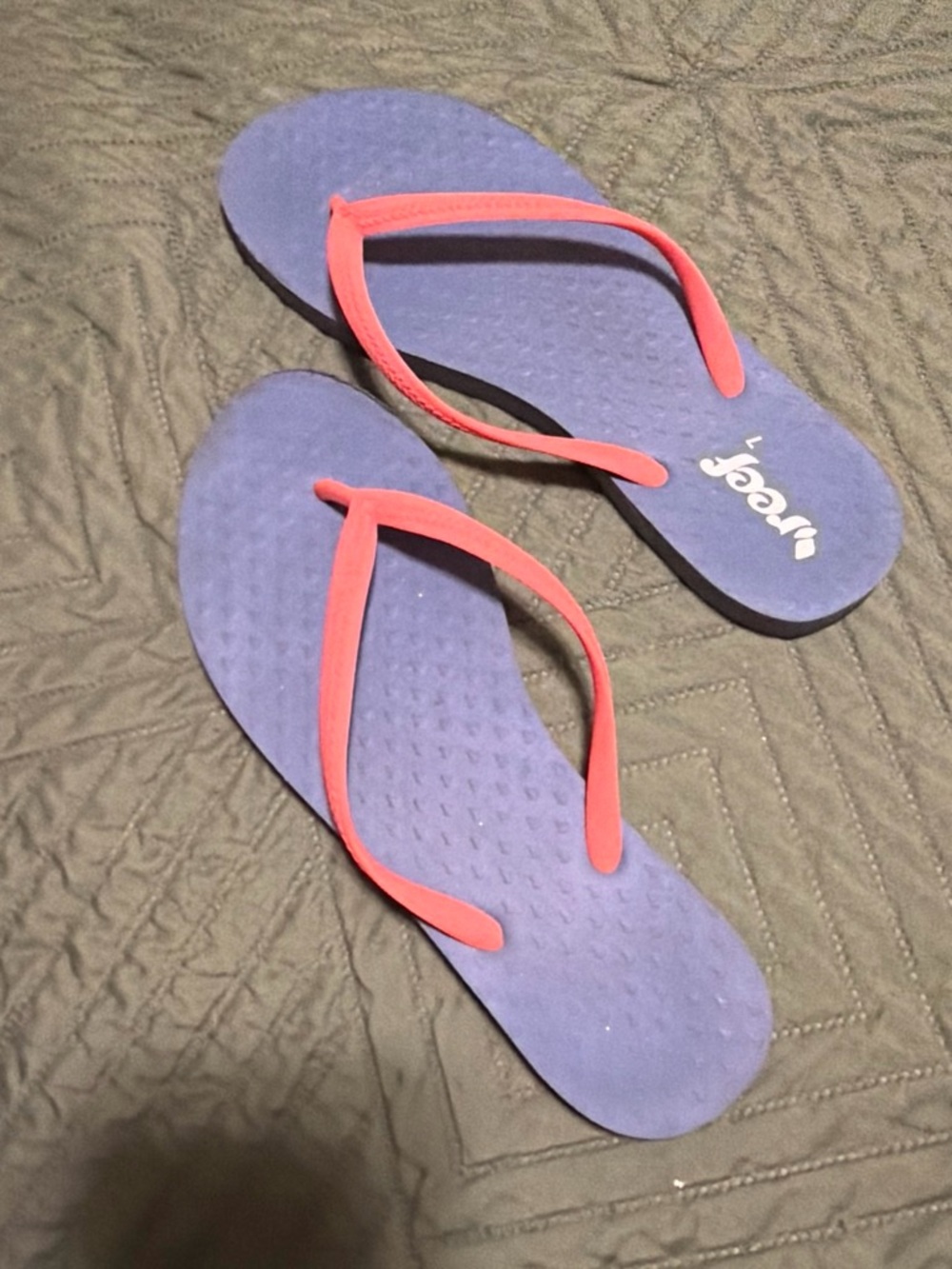 Reef Women's Purple Flip Flops with Coral Straps